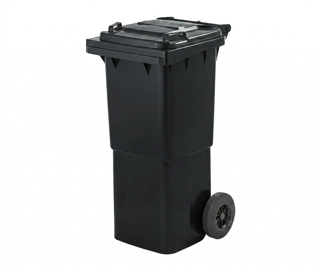 Mülltonne 60L mit Deckel und Rädern | Robuster Abfallbehälter aus HDPE | EN 840 Zertifiziert | UV-be