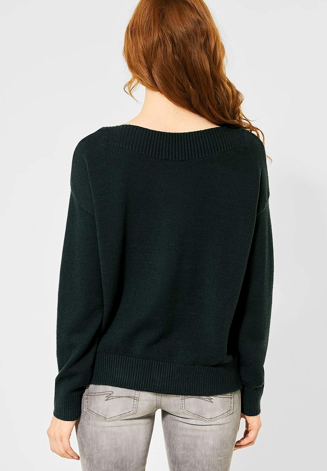 STREET ONE Damen Pullover, Grün(endless green), 40