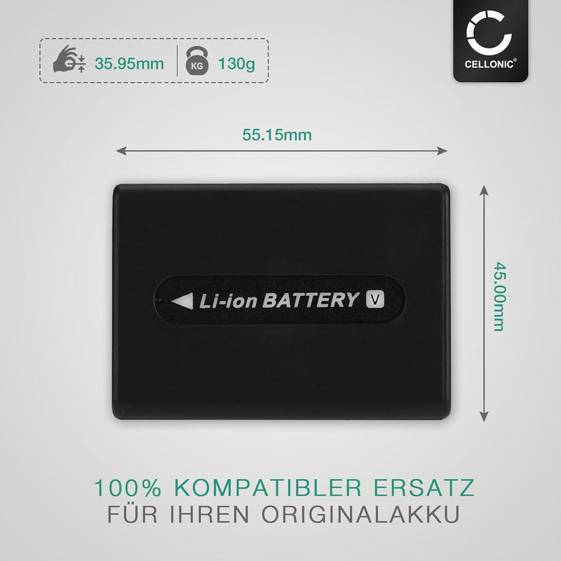 CELLONIC® Kamera Ersatzakku NP-FV100 -FV30 -FV70 für Sony HDR-CX625, HDR-CX730 HDR-CX250, FDR-AX53 -