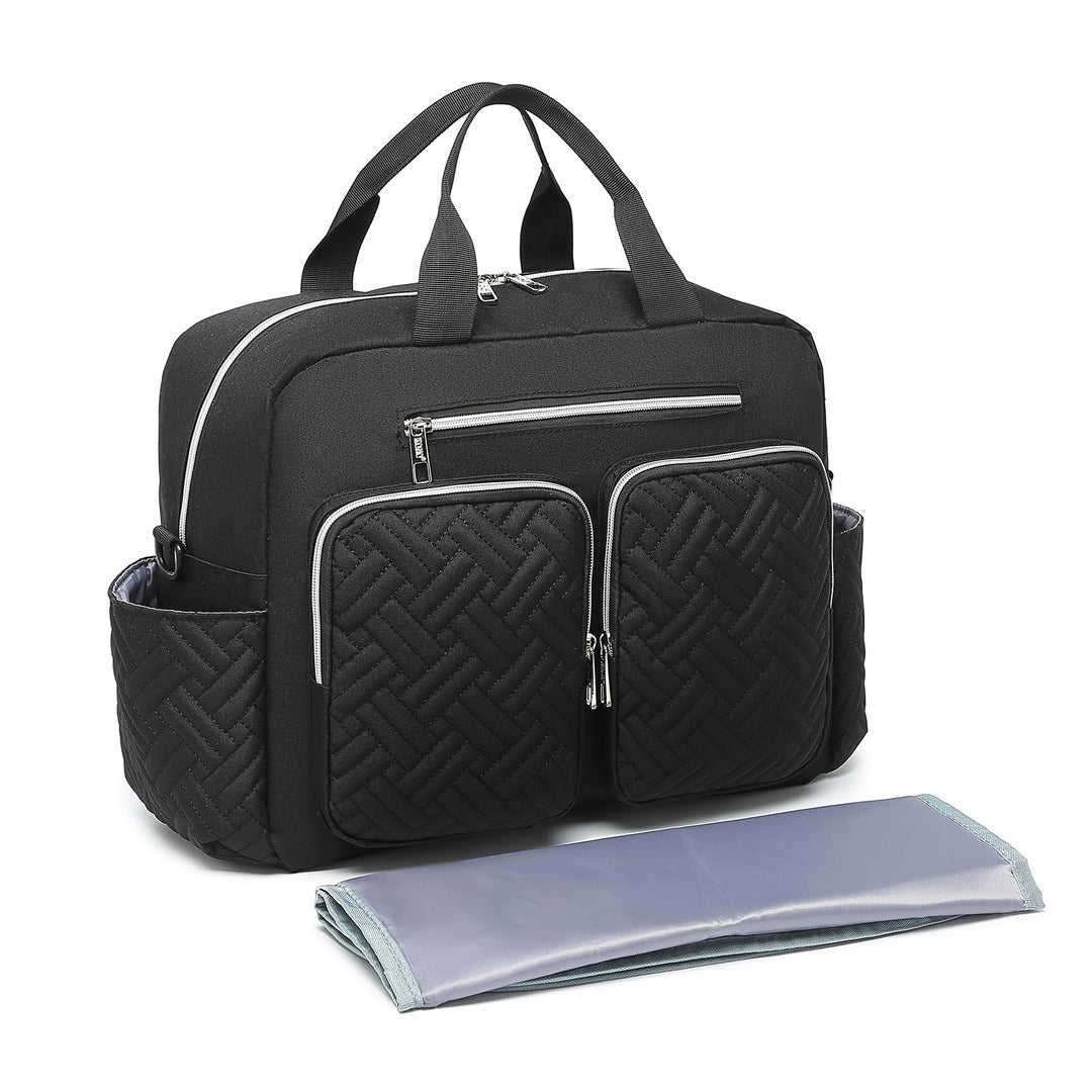 KONO Baby Wickeltasche Windeltasche zum Aufhängen am Kinderwagen, Grosse Reisetasche mit Isolierten