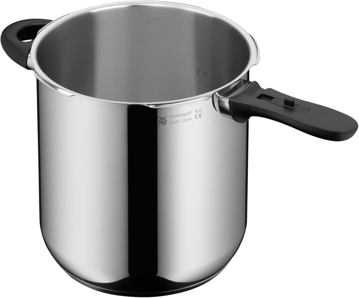 WMF Perfect Plus One Pot Schnellkochtopf Induktion 8,5l, Dampfkochtopf mit Flammschutz, grosses Koch