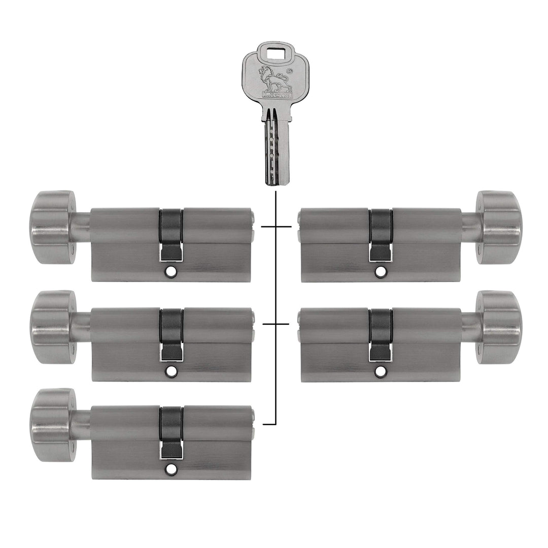Gleichschliessende Schliesszylinder 60 mm (30/30 mm) inkl. 3 Schlüssel pro Zylinder (Zylinderanzahl