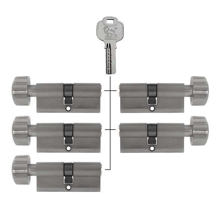Gleichschliessende Schliesszylinder 60 mm (30/30 mm) inkl. 3 Schlüssel pro Zylinder (Zylinderanzahl