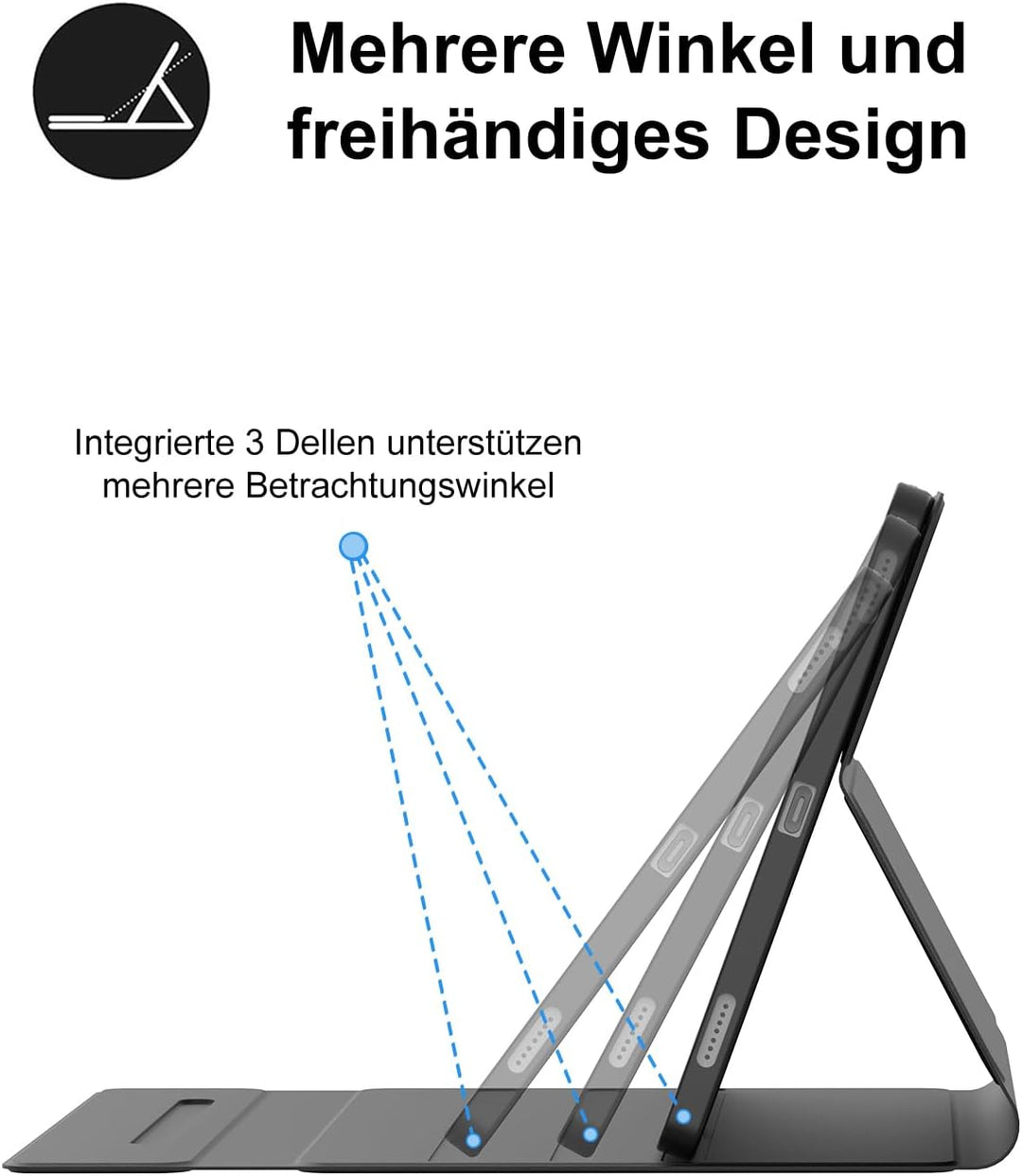 FOGARI Hülle mit Tastatur für Samsung Galaxy Tab A9 Plus 11 Zoll 2023, QWERTZ Deutsche Magnetisch Ab