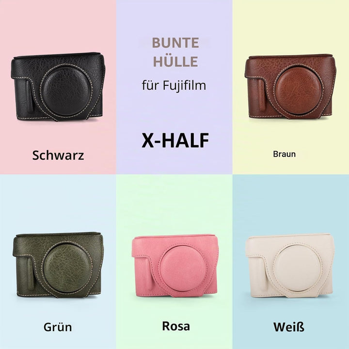 Rieibi x-Half/X-HF1 Case PU Leder Kameratasche für Fujifilm X Half Mirrorless Kamera Schutzhülle mit