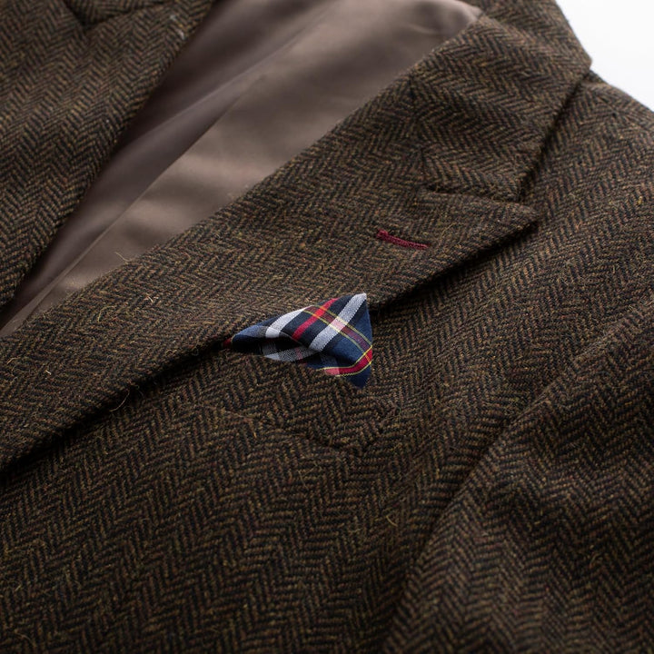 PJ PAUL JONES Sakko Herren Vintage British Blazer 2 Knöpfe Business Anzugjacke Tweed Sakko XL Dunkel