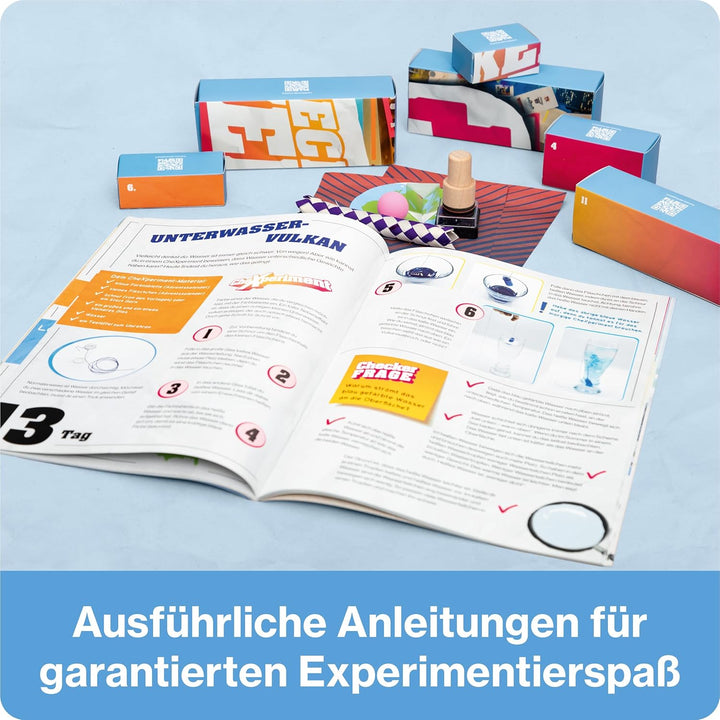 FRANZIS 67220 - CheXperiment Adventskalender, 24 lustige und verblüffende Experimente mit Checker To