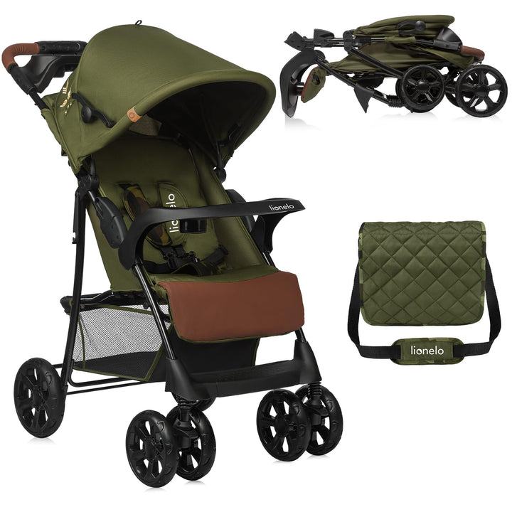 LIONELO Emma Plus Kinderwagen bis zu 15 kg, Kindersportwagen, leicht modern klein Buggy mit Liegepos