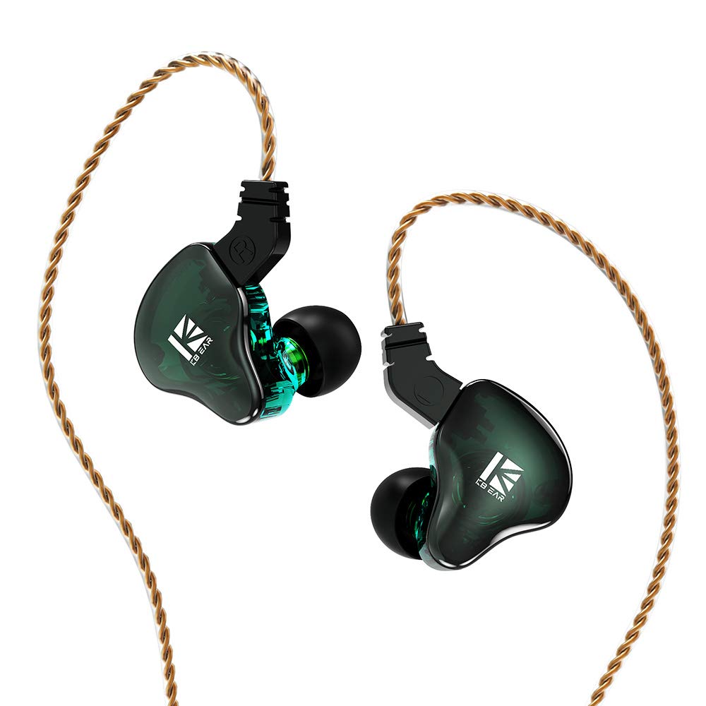 Yinyoo KBEAR KS2 In Ear Monitor,Stereo Bass Kopfhörer, HiFi Over Ear Earbud Headset Noise Cancelling