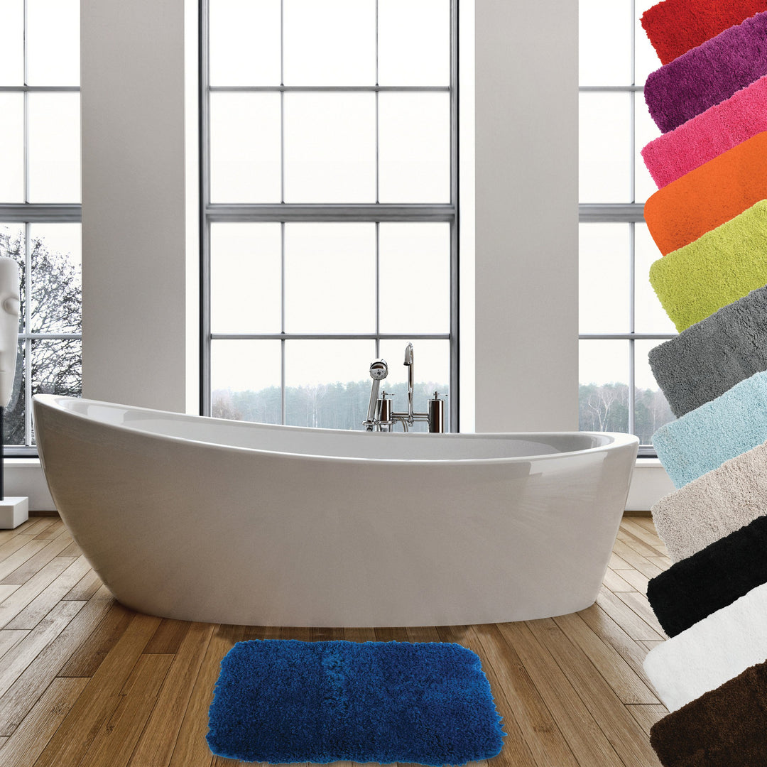 MSV - Mikrofaser-Badematte - 50 x 70 cm - Marineblau - Weich und komfortabel - Schnell absorbierend
