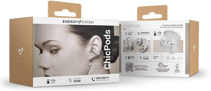 Energy Sistem Chicpods Open Sound Bluetooth Kopfhörer kabellos True Wireless Earbuds 23h Akku ENC Mi