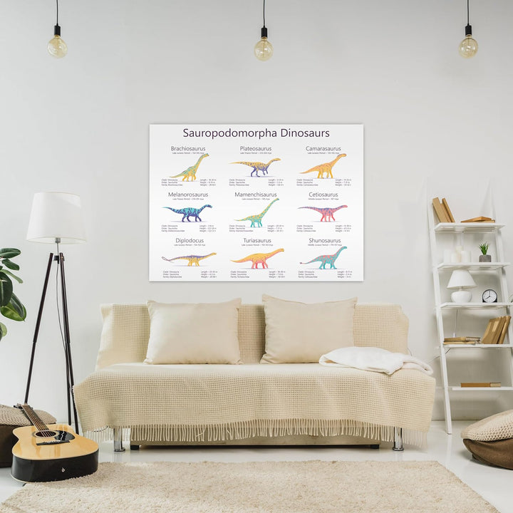 wandmotiv24 Leinwandbild Tiere, Dinosaurier, Querformat M0690 40L x 30B cm Leinwandbild Tiere, Dinos