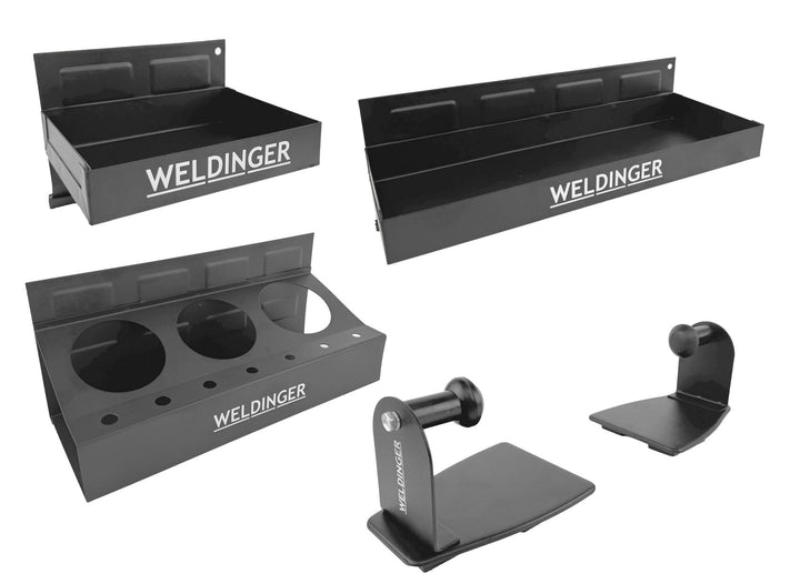 WELDINGER 4-TLG. Set Werkzeugablage magnetisch mit Papierhandtuchhalter 4er-Set Magnetablage, 4er-Se