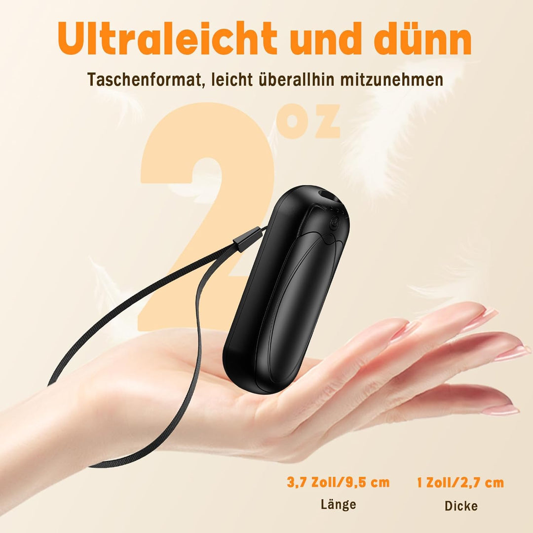 Handwärmer Wiederaufladbar 2er-Set, 7000mAh Elektrische Taschenwärmer mit 3 Heizstufen, Tragbare Mag