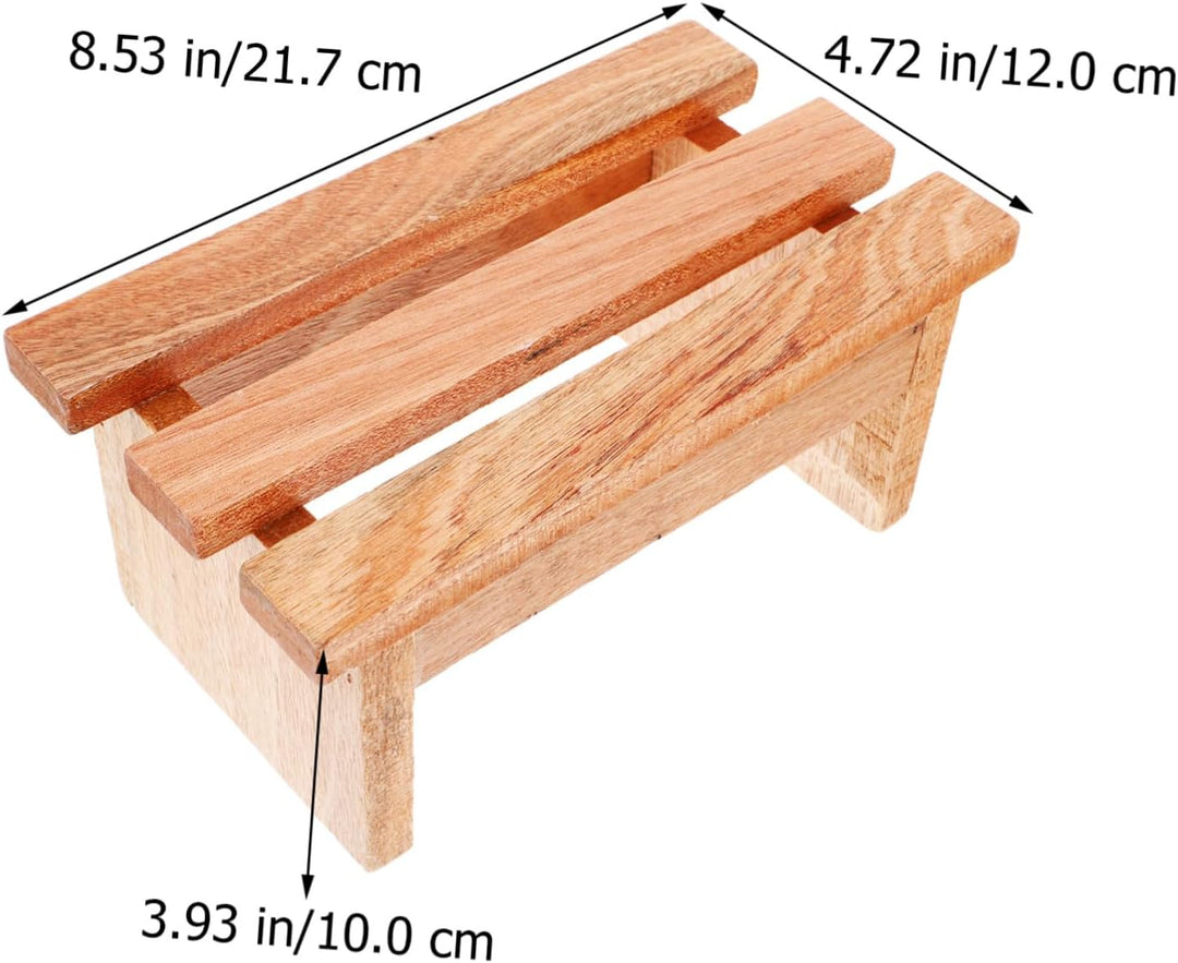 Tofficu Fusshocker Holzfussschemel Mittlere Grösse rutschfest Multifunktional Für Bad Sauna Und Wohn
