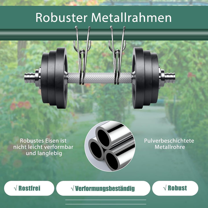 SOARS Rasen Rakel, Rasen Nivellierrechen mit 170 cm ergonomischem Stiel, Rasenrechen aus hochwertige