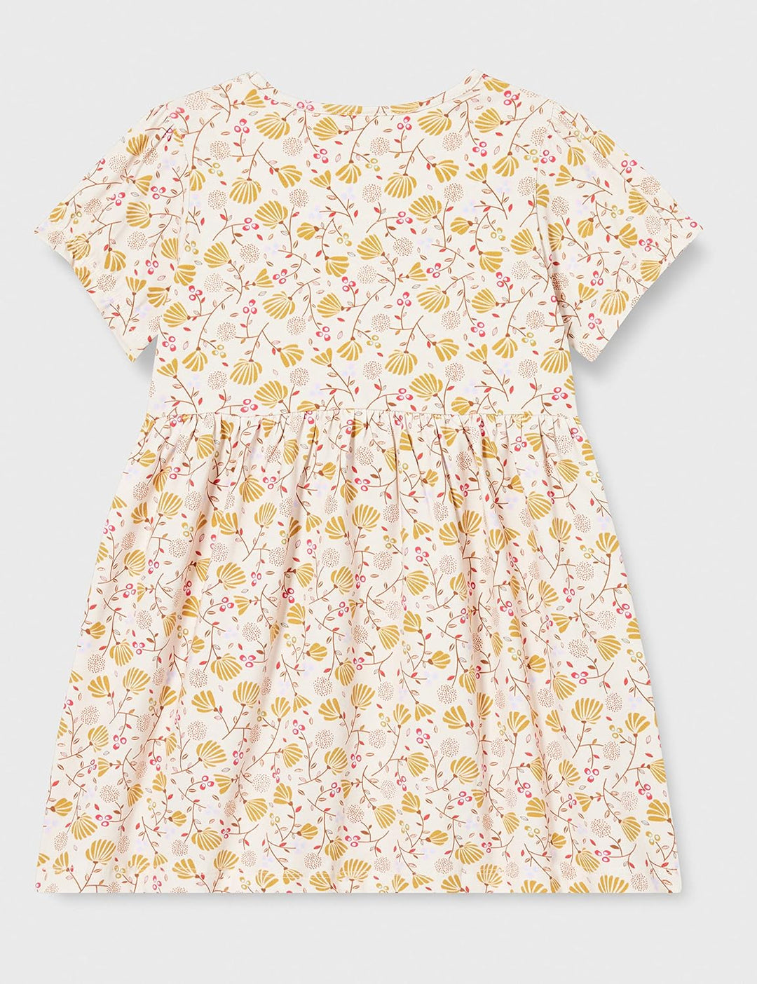 Noa Noa Mädchen Kittynnm Dress 110 Print Offwhite/Yellow, 110 Print Offwhite/Yellow