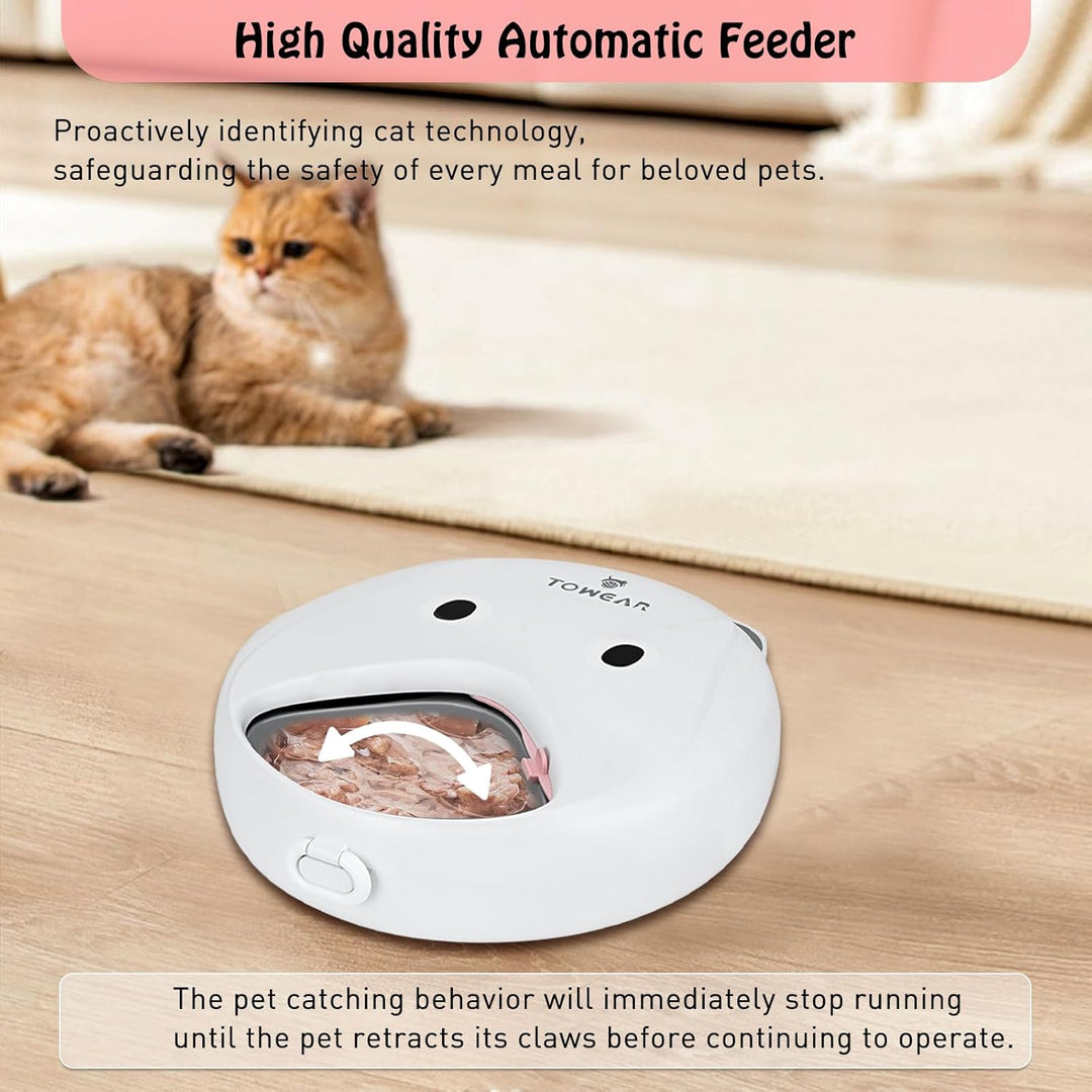 Automatischer Futterspender für Katzen mit Digitalanzeige und Timer für nasse oder trockene Futter,