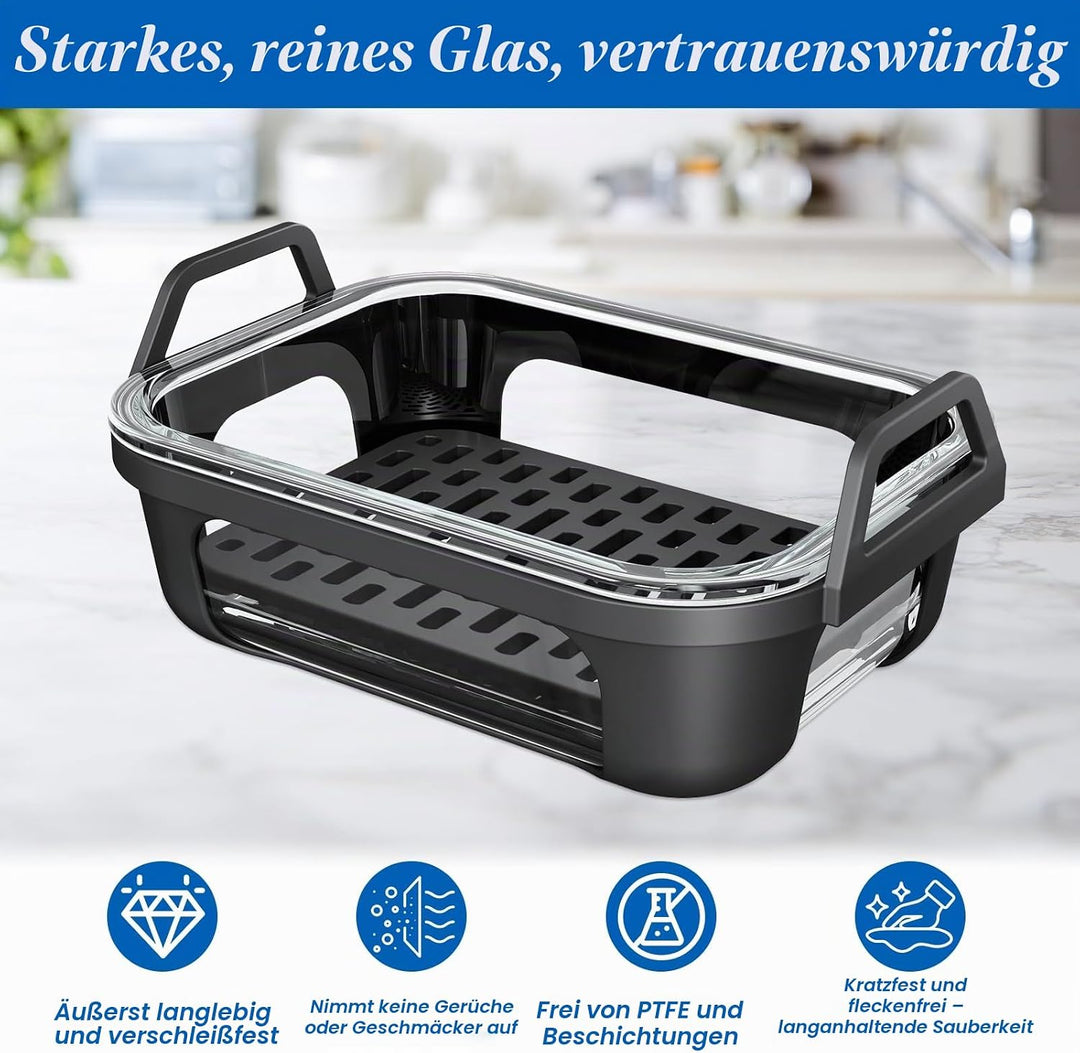 Auflaufform Airfryer für Ninja Heissluftfritteuse AF400EU/DZ400EU/AF500EU/COSORI Heissluftfritteuse