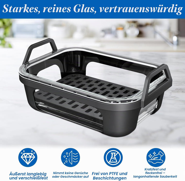 Auflaufform Airfryer für Ninja Heissluftfritteuse AF400EU/DZ400EU/AF500EU/COSORI Heissluftfritteuse