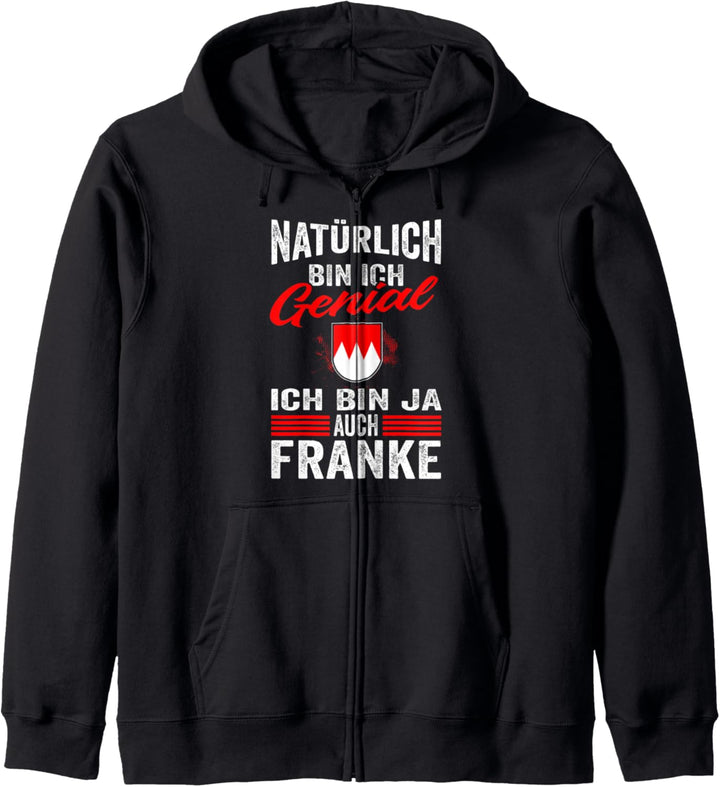 Fränkisch Franken Wappen Franke Mittelfranken Lustig Kapuzenjacke