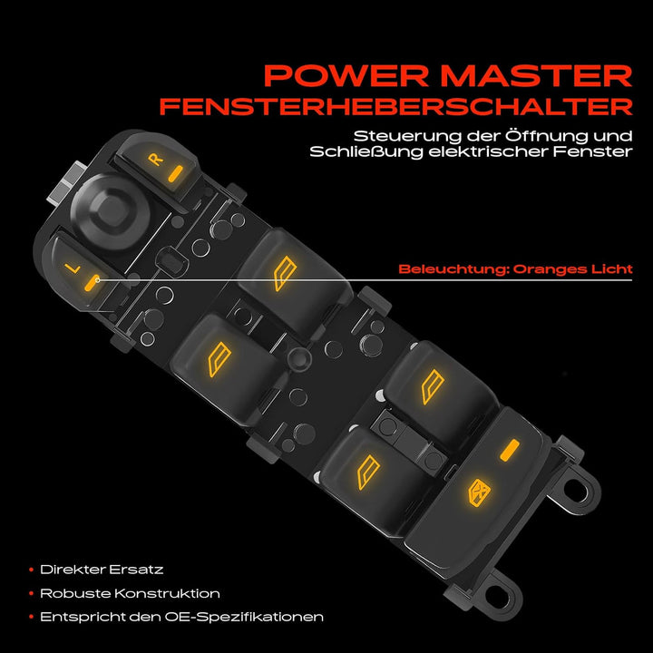 Frankberg Fensterheberschalter Vorne Links Kompatibel mit R.a.n.g.e R.o.v.e.r Sport L320 SUV 2009-20