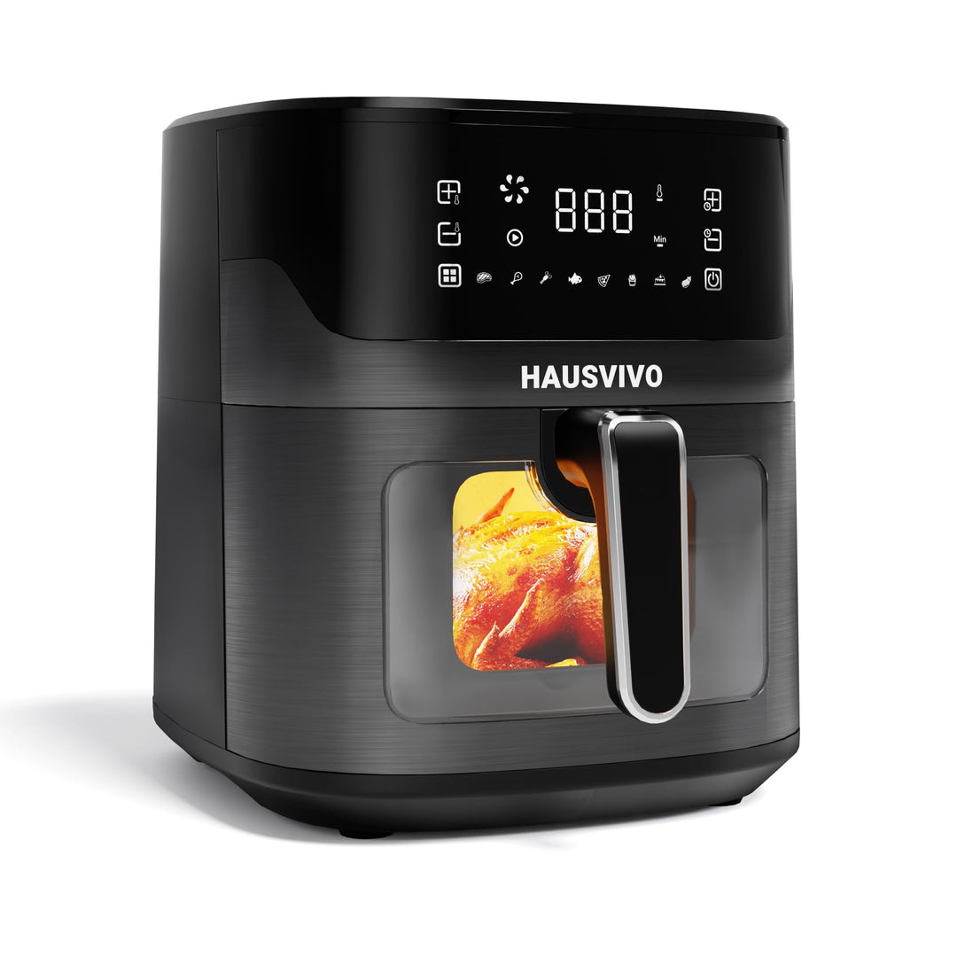 Heissluftfritteuse 6,5L Airfryer XL mit Sichtfenster & Touchscreen, 1600W Fritteuse ohne Fett, 8 Pro