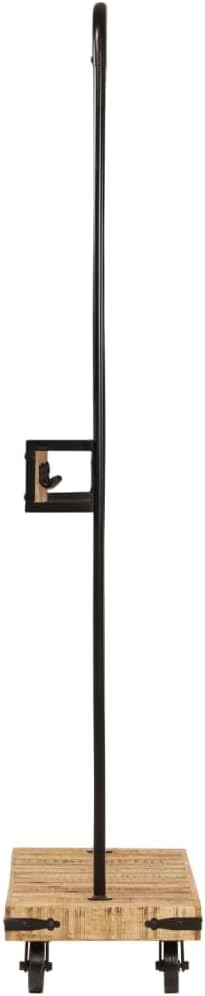 Hothingwell Kleiderständer, Mangoholz, 90 x 35 x 190 cm | Stabiler Eisenrahmen, 4 Doppelhaken, Kleid