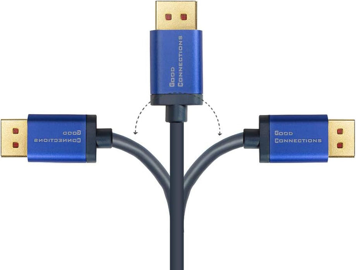 Good Connections® SmartFLEX DisplayPort 1.4 an HDMI 2.0 Kabel - 4K UHD @60Hz RGB / 4:4:4 - KUPFERLEI