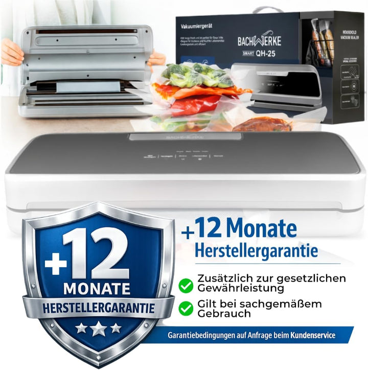 BACHWERKE° Vakuumiergerät + Ersatzcutter,32cm Schweissnaht,Vakuumierer,Vakuummaschine, Einschweissge