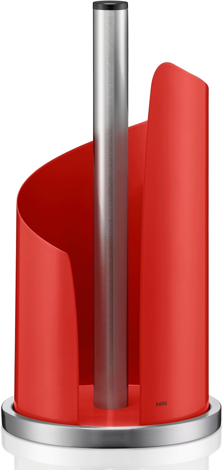 kela Küchenrollenhalter stehend, für Dicke Rollen, Küchenpapierhalter 32 cm hoch, Stella, Edelstahl/