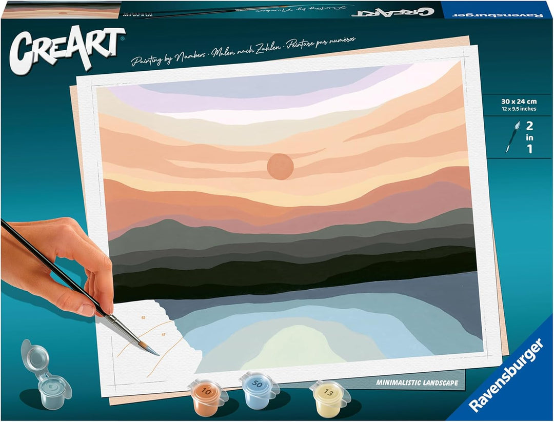 Ravensburger CreArt 23515 - Minimalistische Landschaft - Malen nach Zahlen Erwachsene, DIY Malset mi