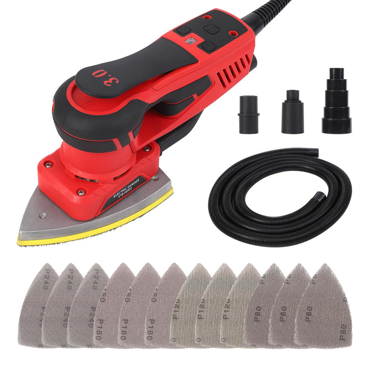 350W Bürstenloser Motor-Mausschleifer, elektrischer Detailschleifer mit 12 Schleifpapier, kraftvoll