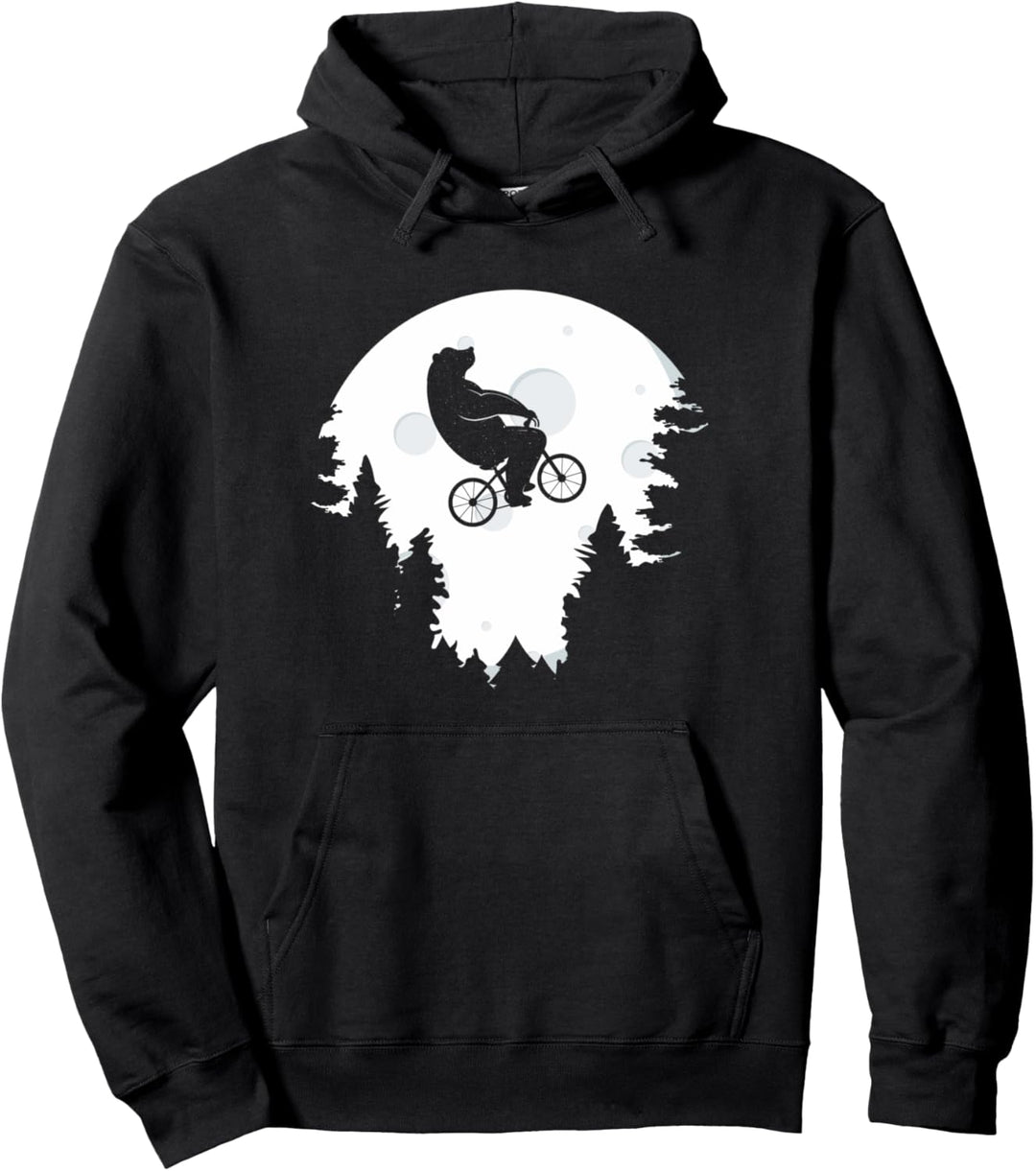 Lustiges Bären Fahrrad Mountainbike Mond Fahrradbekleidung Pullover Hoodie