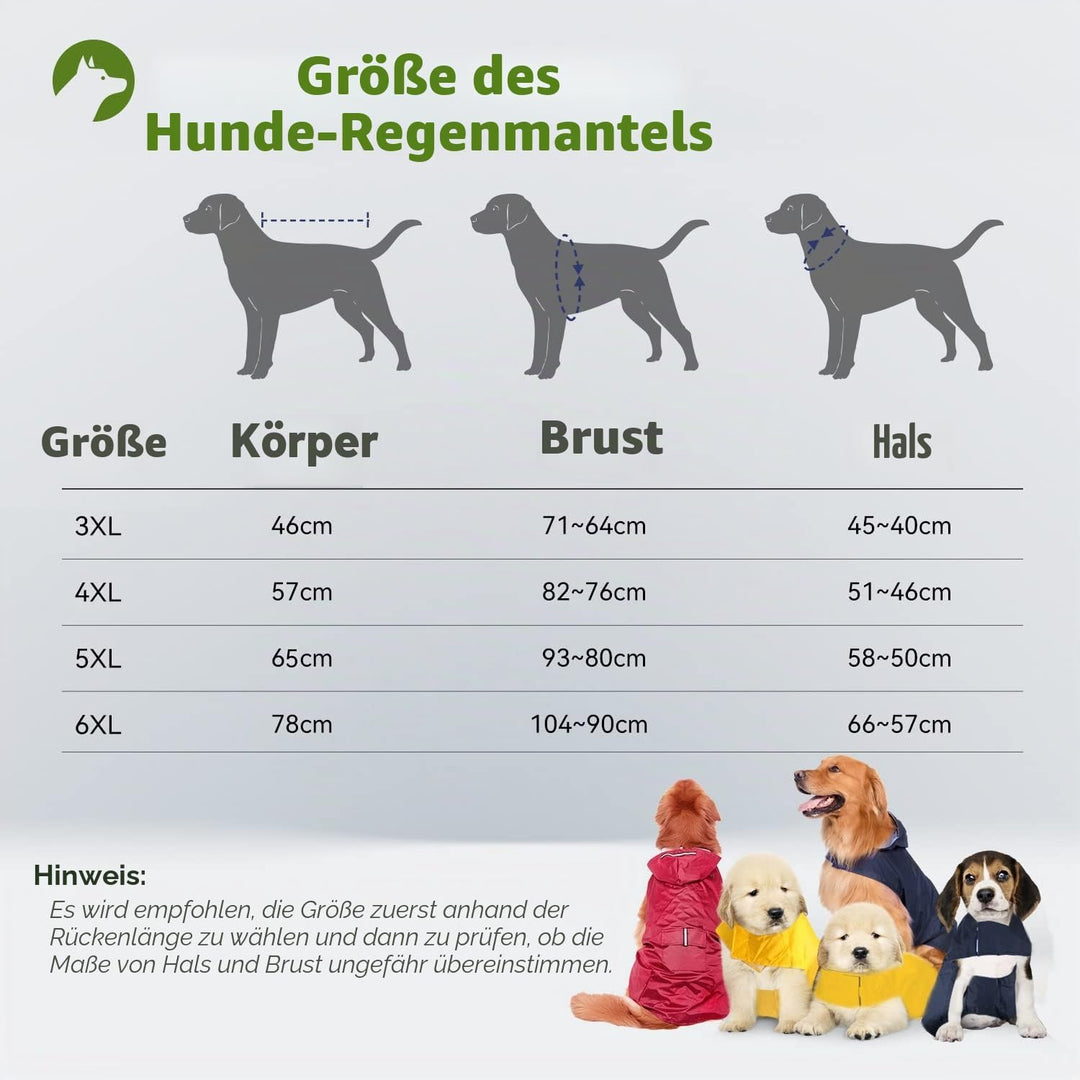 Zellar Hunderegenmantel mit Kapuze &amp; Kragenloch &amp; Sicheren Reflektierenden Streifen, Ultraleichte At