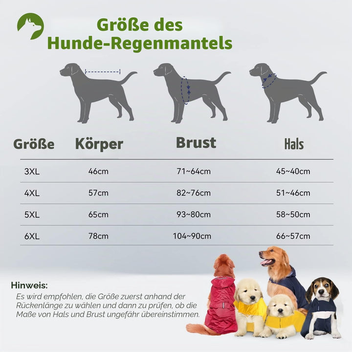 Zellar Hunderegenmantel mit Kapuze &amp; Kragenloch &amp; Sicheren Reflektierenden Streifen, Ultraleichte At