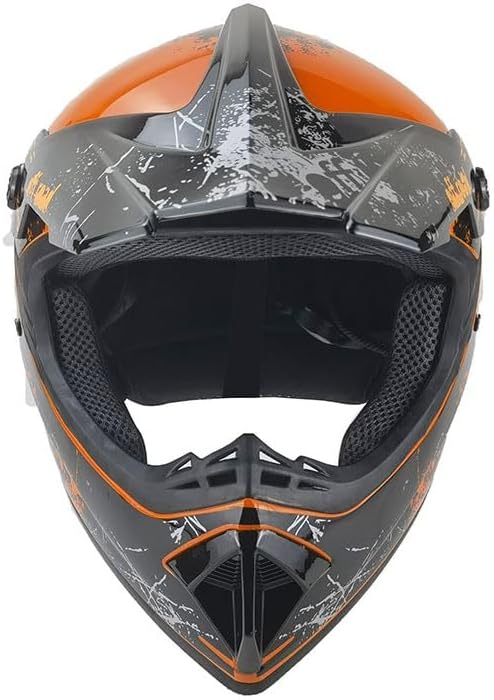 Kinder Crosshelm Racing AHP – Motorradhelm für Kinder, ABS-Schale, robuster Kinderhelm für Downhill,