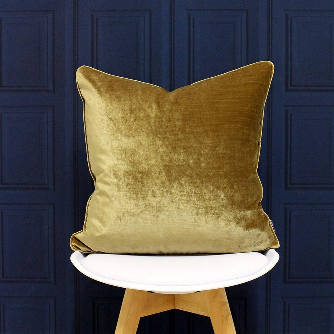 Paoletti Luxe Velvet 55X55 C/CASE Olive, Polyester, 55x55cm Olive 55x55cm Nur Abdeckung, Olive 55x55