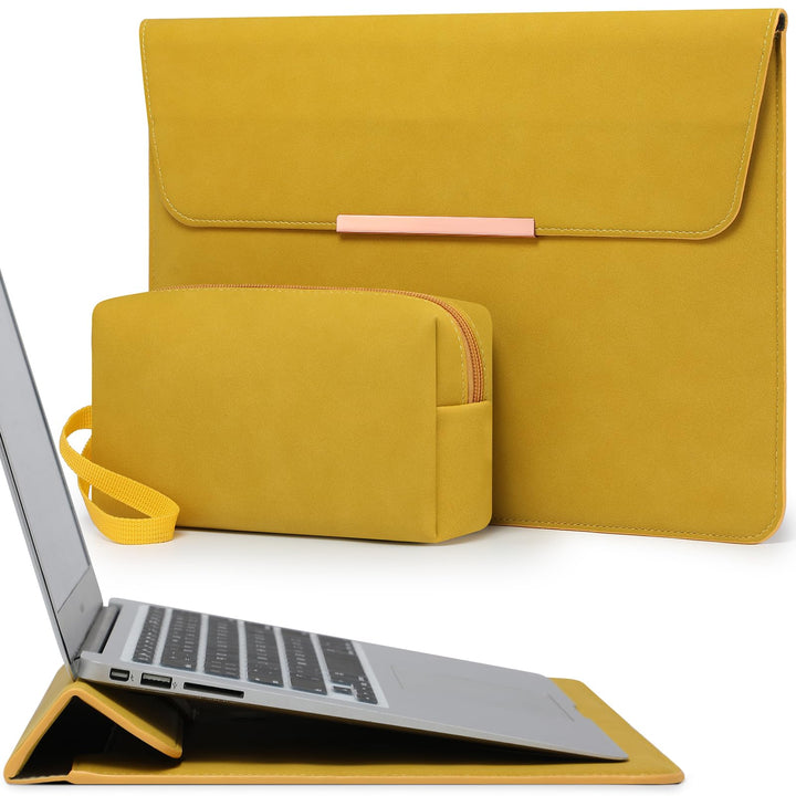 HYZUO 13 Zoll Laptop Hülle Tasche mit Ständer für MacBook Air 13 M5 A3449 M4 M3 M2 M1 2026-2018, Mac