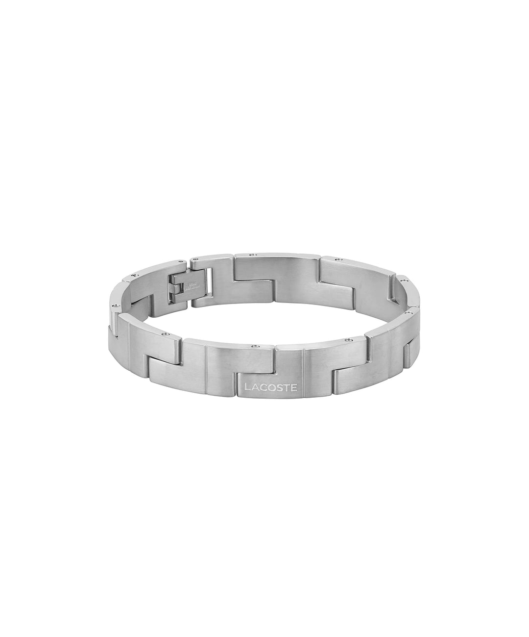 Lacoste Armband mit Knebelverschluss für Herren Kollektion CATENA aus Edelstahl Silver, Silver