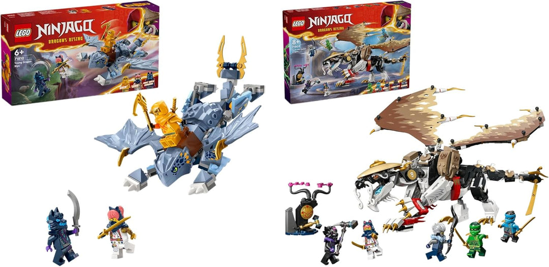 LEGO NINJAGO Egalt der Meisterdrache, Ninja-Set mit Drachen-Spielzeug & NINJAGO Riyu der Babydrache,