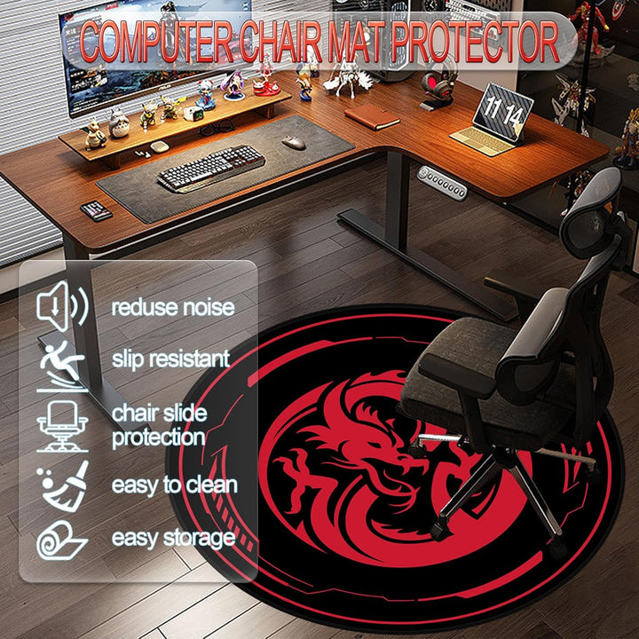 Bodenschutzmatte Gaming Bürostuhl Stuhlmatten für Teppiche mit niedrigem Flor und Hartholzböden, 120