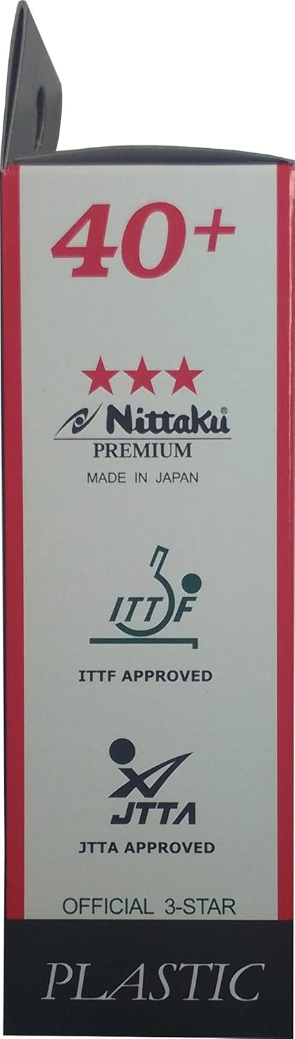 NITTAKU 3-Sterne Premium 40+ Tischtennisbälle (12er-Pack)
