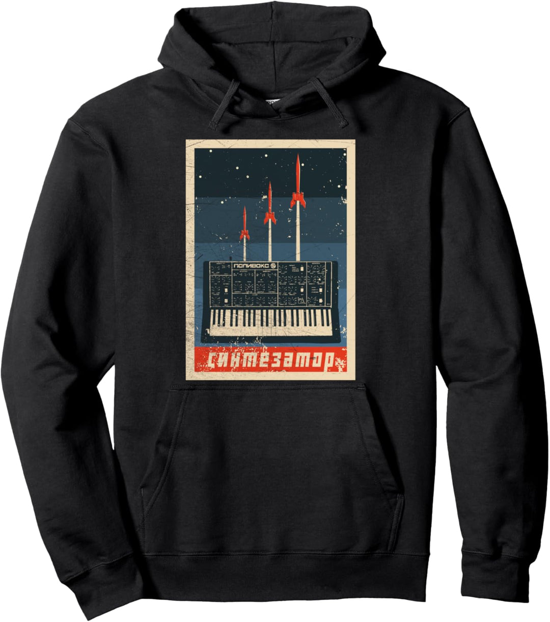 Vintage Soviet Synthesizer Analog UdSSR Synth Studio Gear Pullover Hoodie
