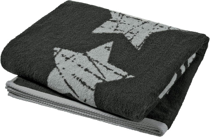 aqua-textil Boston Saunatuch 80 x 200 cm anthrazit grau Baumwolle Strandlaken Frottee Badetuch Handt