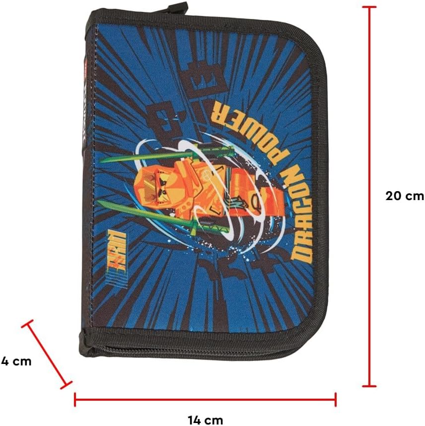 SKANDO BAGS Lego Pencil Box with Contents 20085-2404, Unisex Pencil Cases, Blue, One Size EU Lego Ni