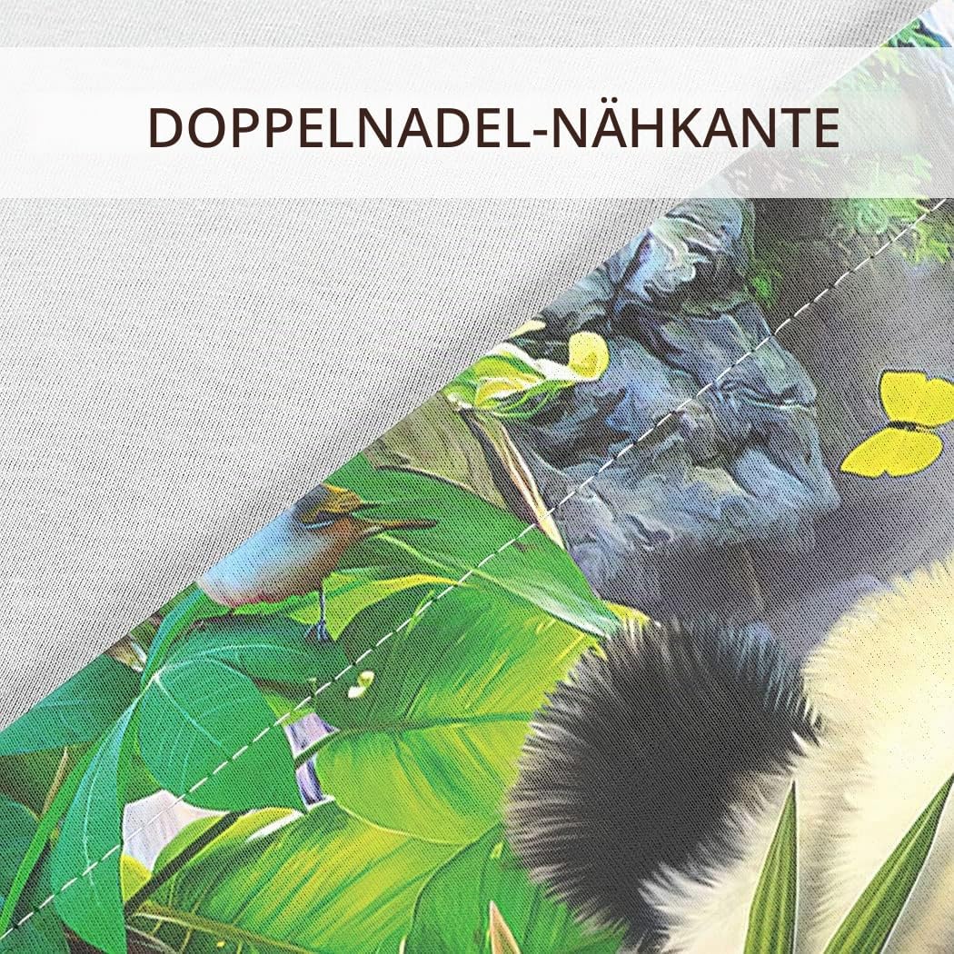 Zomer Bettwäsche Set 135x200 cm 2teilig Bettbezug Mikrofaser Bettwäsche Deckenbezug mit Panda Eltern