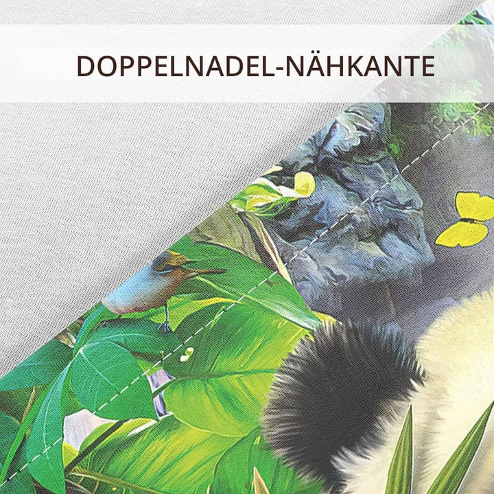 Zomer Bettwäsche Set 135x200 cm 2teilig Bettbezug Mikrofaser Bettwäsche Deckenbezug mit Panda Eltern