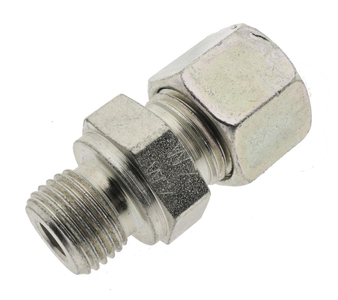 Gerade Schneidringverschraubung 10 L-R 1/2", Edelstahl Klemmringverschraubung leichte Baureihe