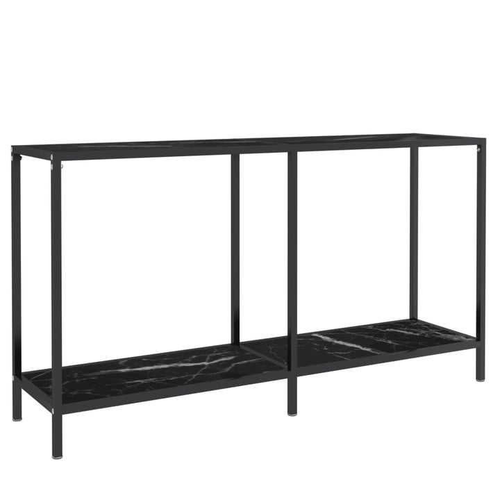 Bussandri Exclusive - Konsolentisch Schwarz 140x35x75,5 cm Hartglas
